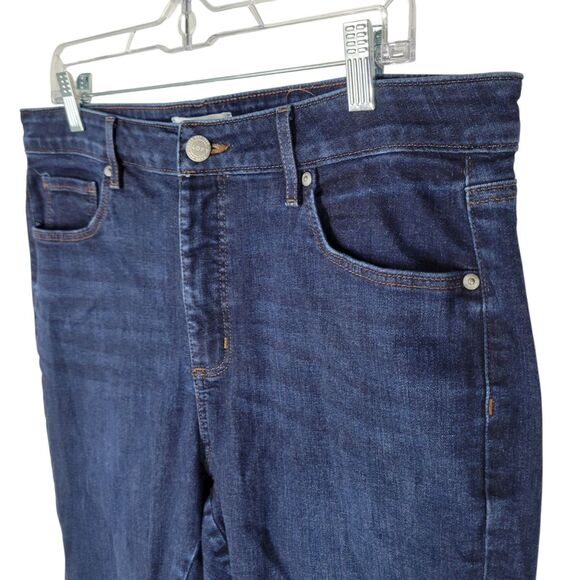 LOFT Womens Size 14 Blue Solid Curvy Skinny Jeans - Picture 3 of 11
